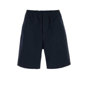Prada Men Dark Blue Poplin Bermuda Shorts